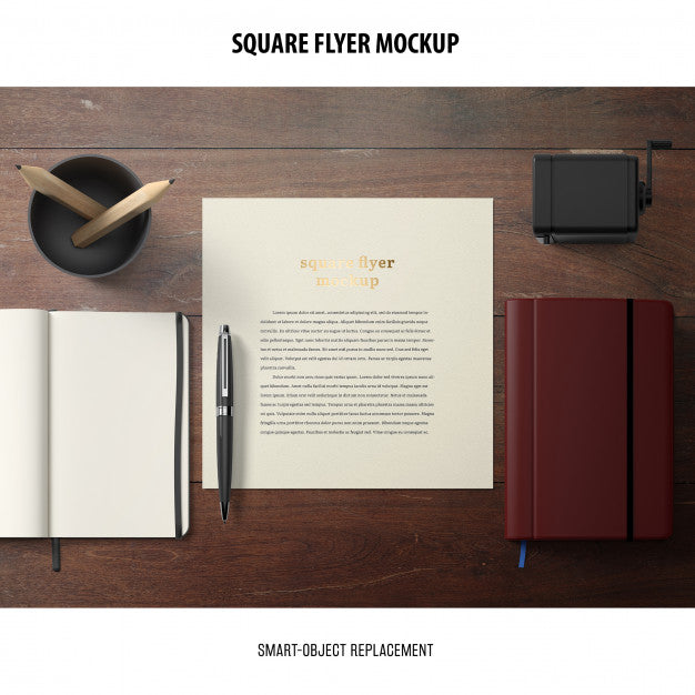 Square Flyer Mockup Psd