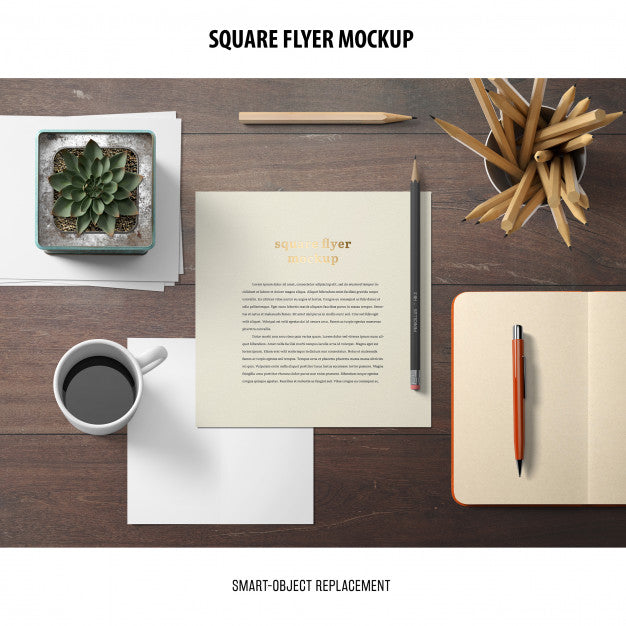 Square Flyer Mockup Psd