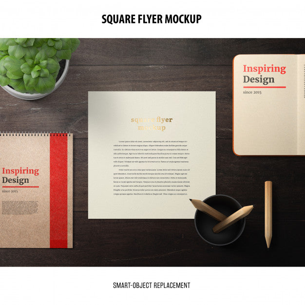Square Flyer Mockup Psd