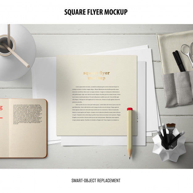 Square Flyer Mockup Psd