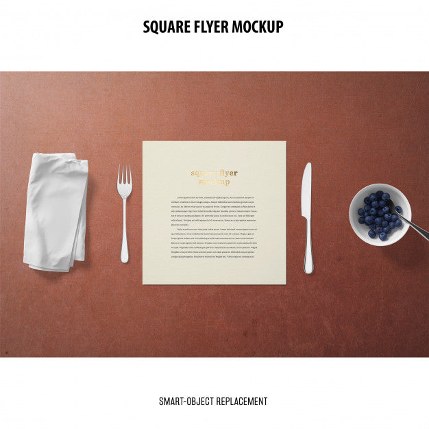 Square Flyer Mockup Psd
