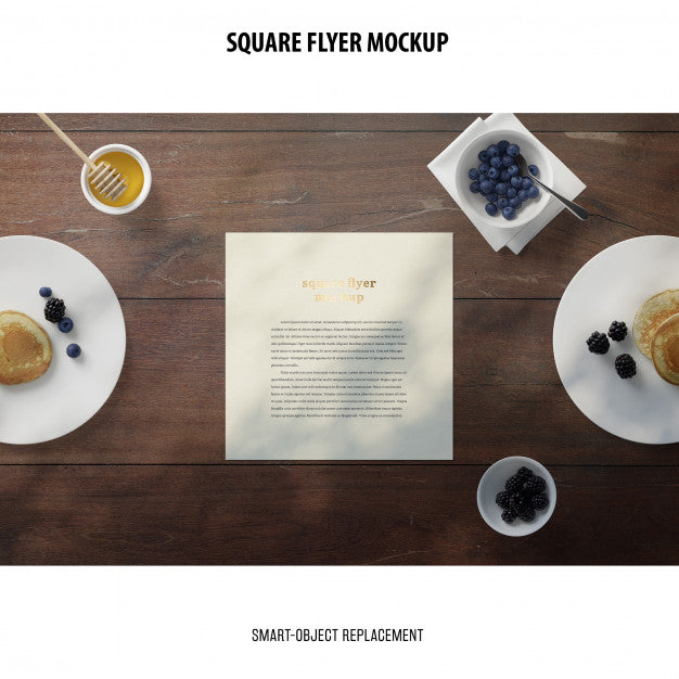 Square Flyer Mockup Psd