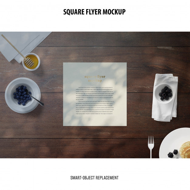 Square Flyer Mockup Psd