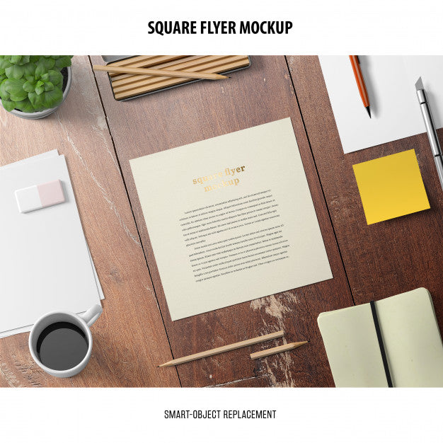 Square Flyer Mockup Psd