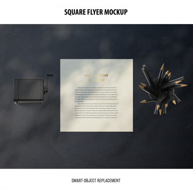 Square Flyer Mockup Psd