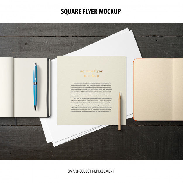 Square Flyer Mockup Psd