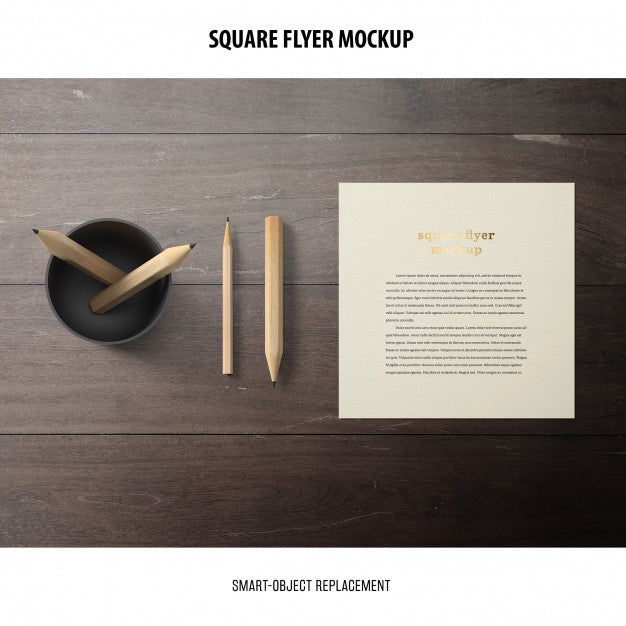 Square Flyer Mockup Psd