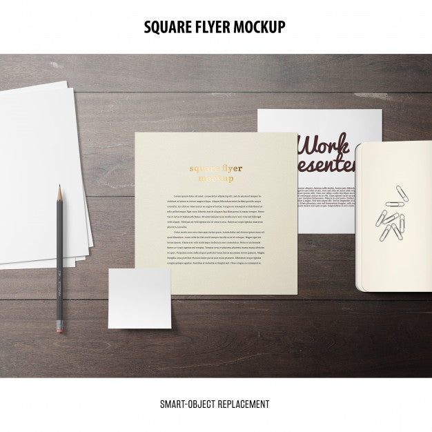Square Flyer Mockup Psd