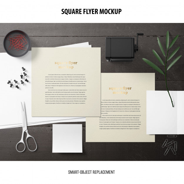 Square Flyer Mockup Psd