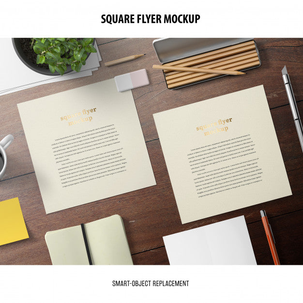 Square Flyer Mockup Psd