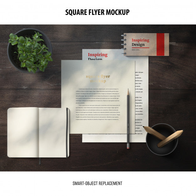 Square Flyer Mockup Psd