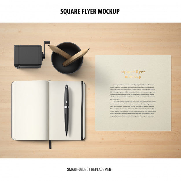 Square Flyer Mockup Psd