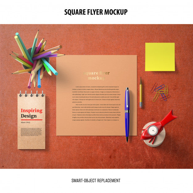 Square Flyer Mockup Psd