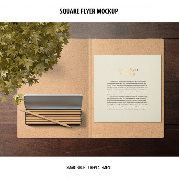 Square Flyer Mockup Psd