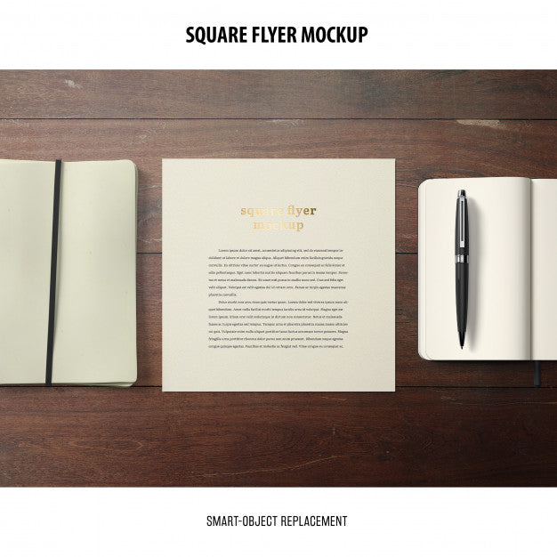 Square Flyer Mockup Psd