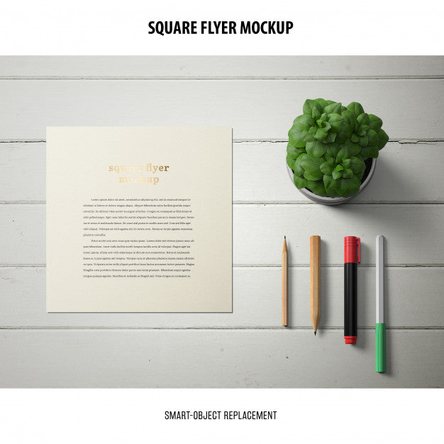 Square Flyer Mockup Psd