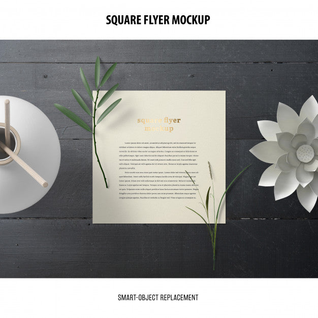 Square Flyer Mockup Psd