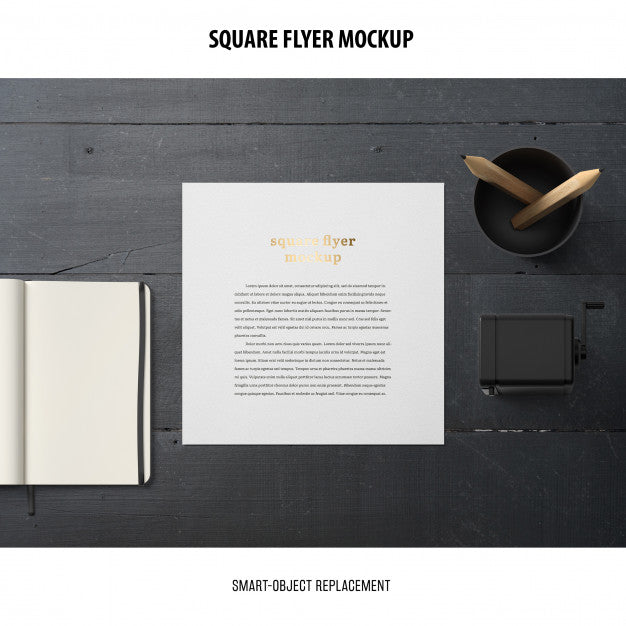 Square Flyer Mockup Psd