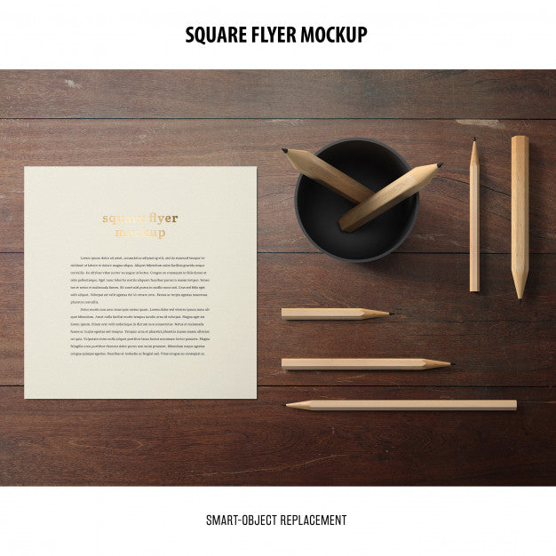 Square Flyer Mockup Psd