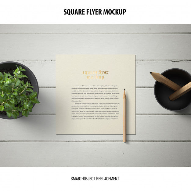 Square Flyer Mockup Psd