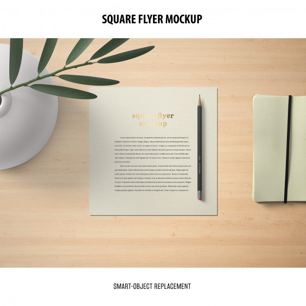 Square Flyer Mockup Psd