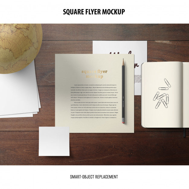 Square Flyer Mockup Psd