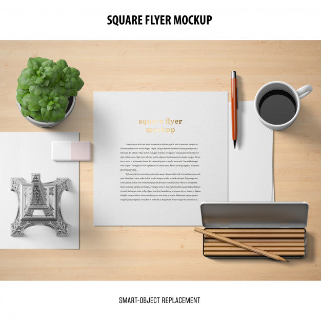 Square Flyer Mockup Psd