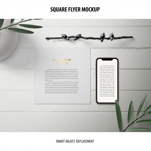 Square Flyer Mockup Psd