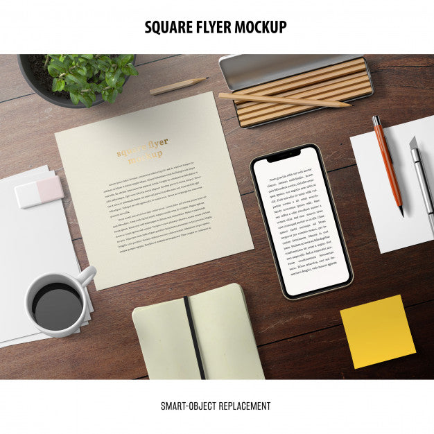 Square Flyer Mockup Psd