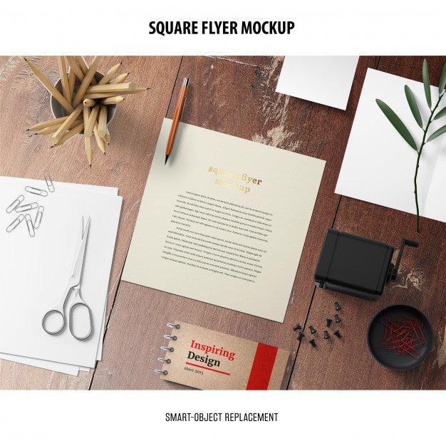 Square Flyer Mockup Psd