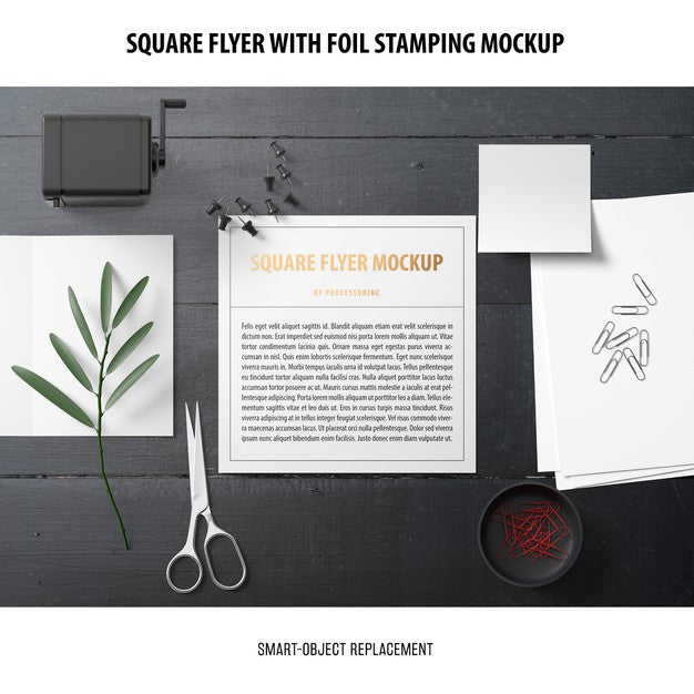 Square Flyer Mockup Psd