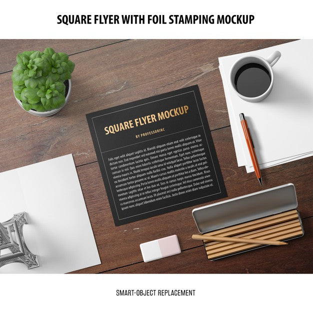 Square Flyer Mockup Psd