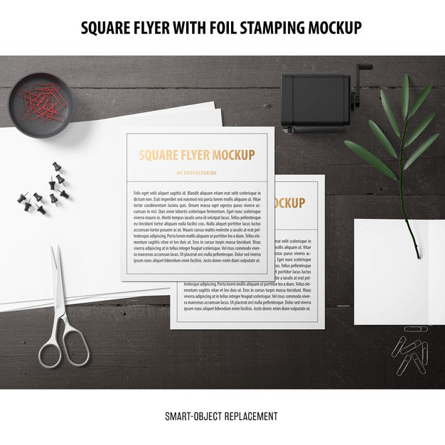 Square Flyer Mockup Psd