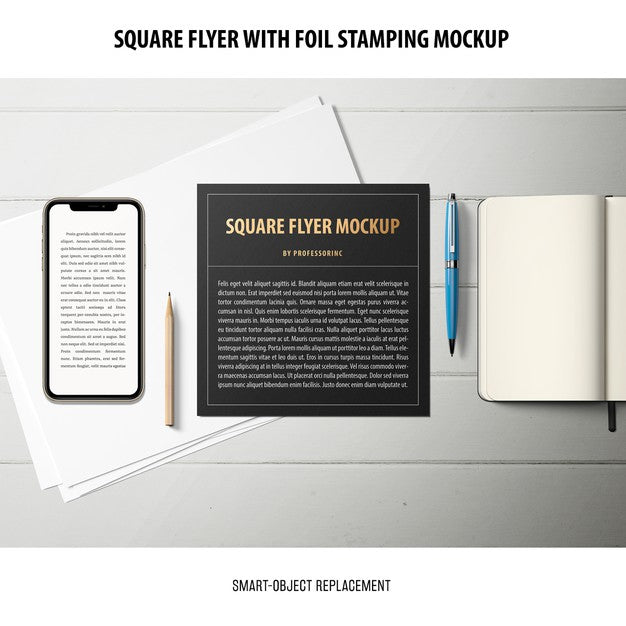 Square Flyer Mockup Psd