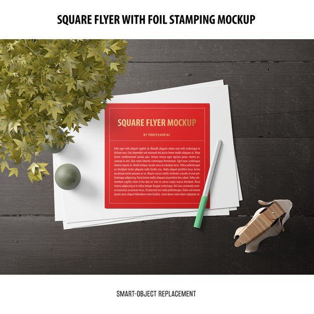 Square Flyer Mockup Psd