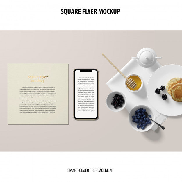 Square Flyer Mockup Psd