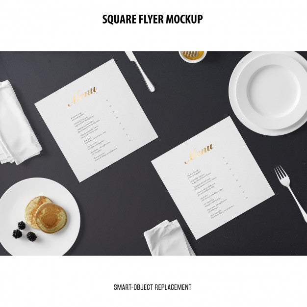 Square Flyer Mockup Psd