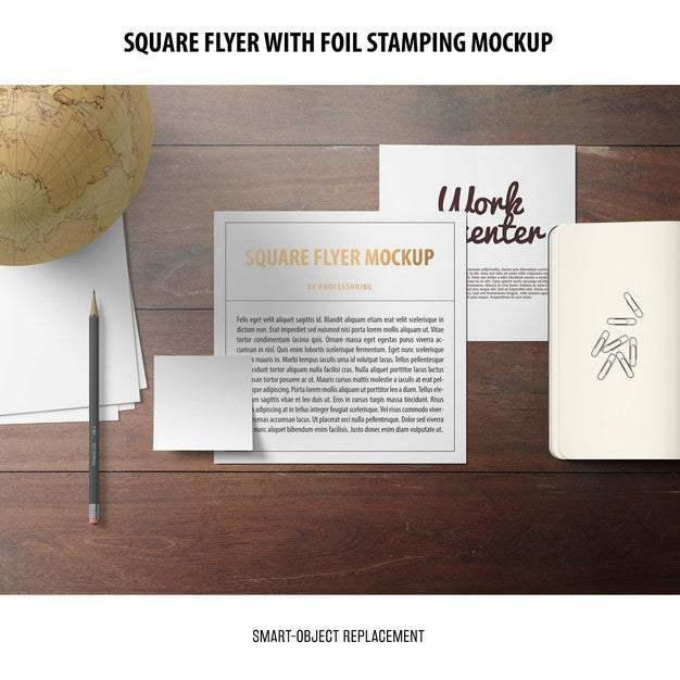 Square Flyer Mockup Psd