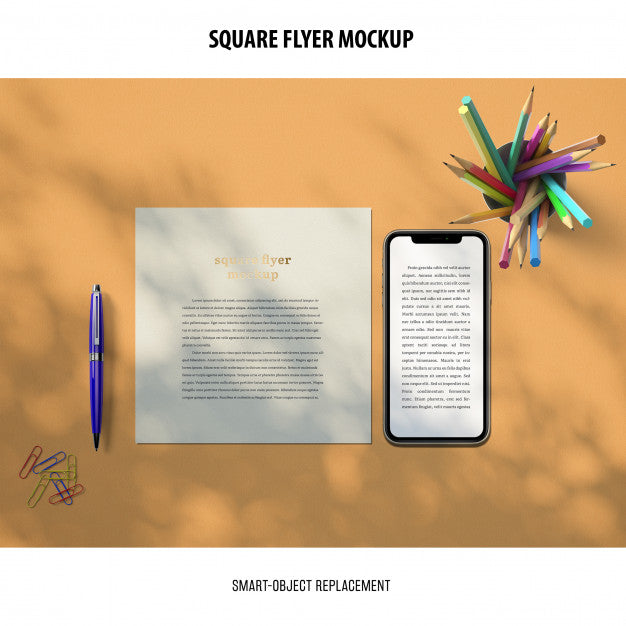 Square Flyer Mockup Psd