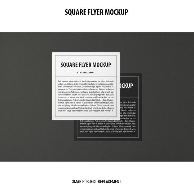 Square Flyer Mockup Psd