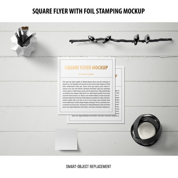 Square Flyer Mockup Psd