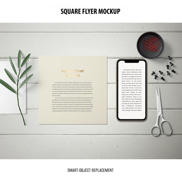 Square Flyer Mockup Psd