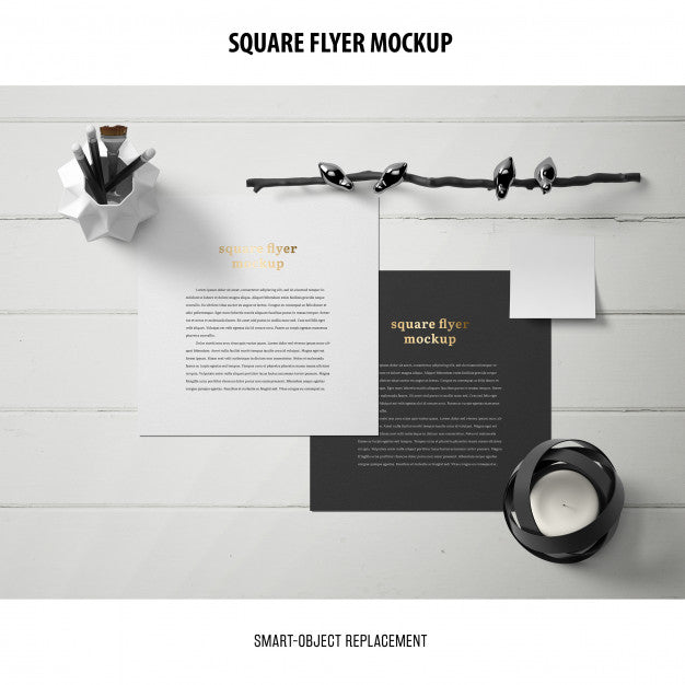 Square Flyer Mockup Psd