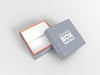 Square Gift Box With Cover Mockup Psd