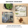 Square Magazine Or Catalogue Mockup Covers Psd