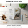 Square Magazine Or Catalogue Mockup With Objects Psd