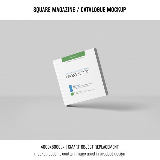 Square Magazine Or Catalogue Mockup With Shadows Psd