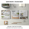 Square Magazine Or Catalogue Mockup With Still Life From Above Psd