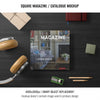 Square Magazine Or Catalogue Mockup With Still Life Psd