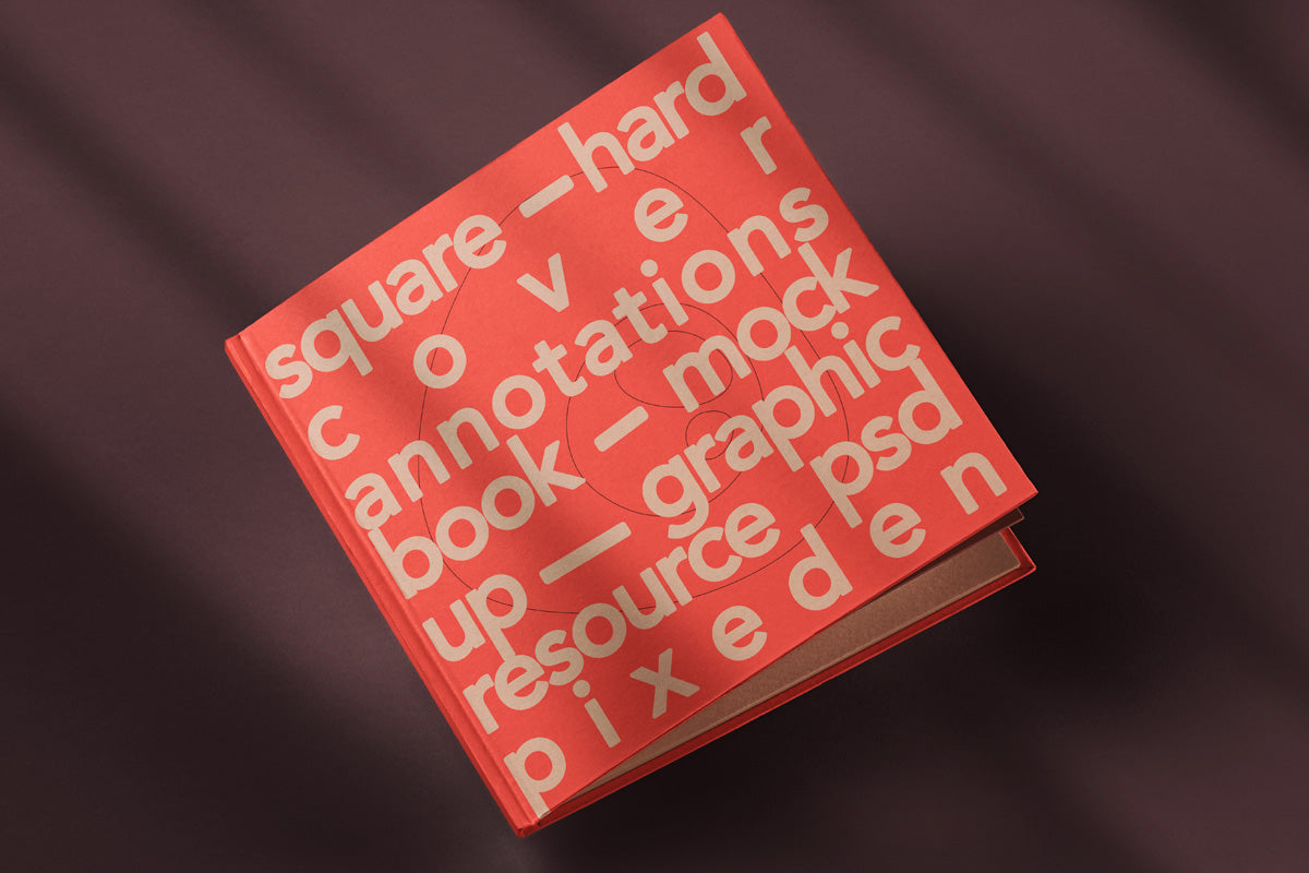 Square Notes Hardcover Psd Book Mockup